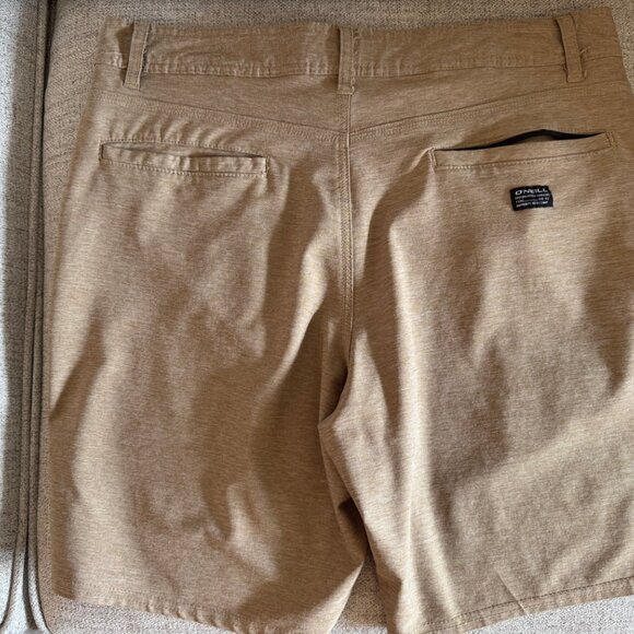 Tan O'Neill Polyester Shorts, Men's 34 - Picture 2 of 3
